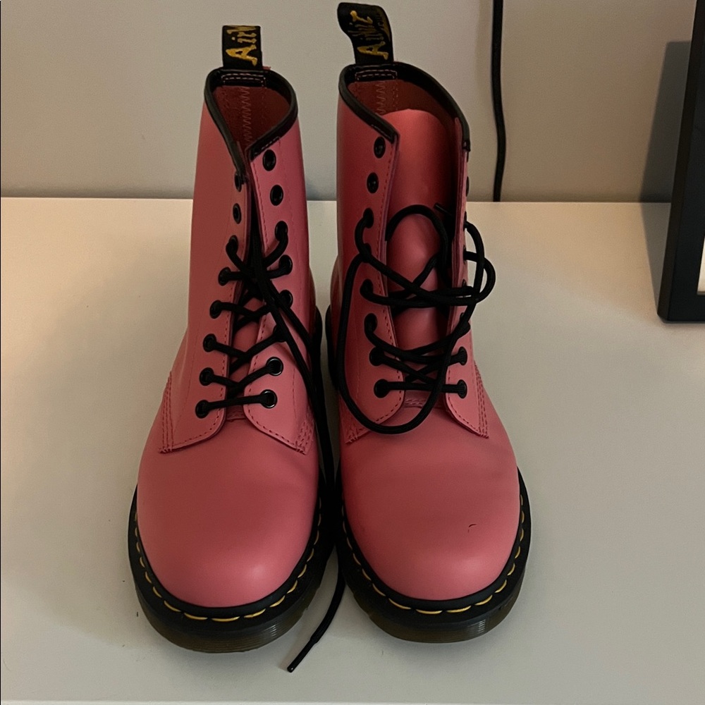 Dr. Martens Pink Leather Boots